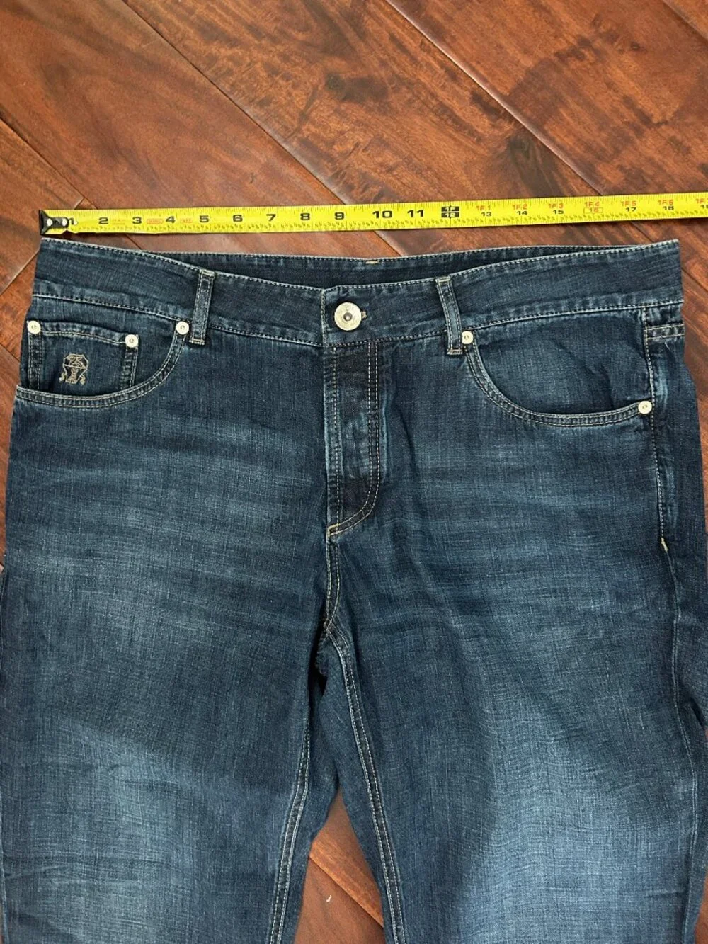 Brunello Cucinelli Italian Designer Jeans Traditional Fit Button Fly Size 54